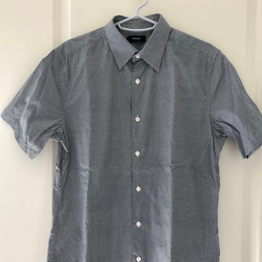 Theory Short Sleeved Button Down Shirt Small S